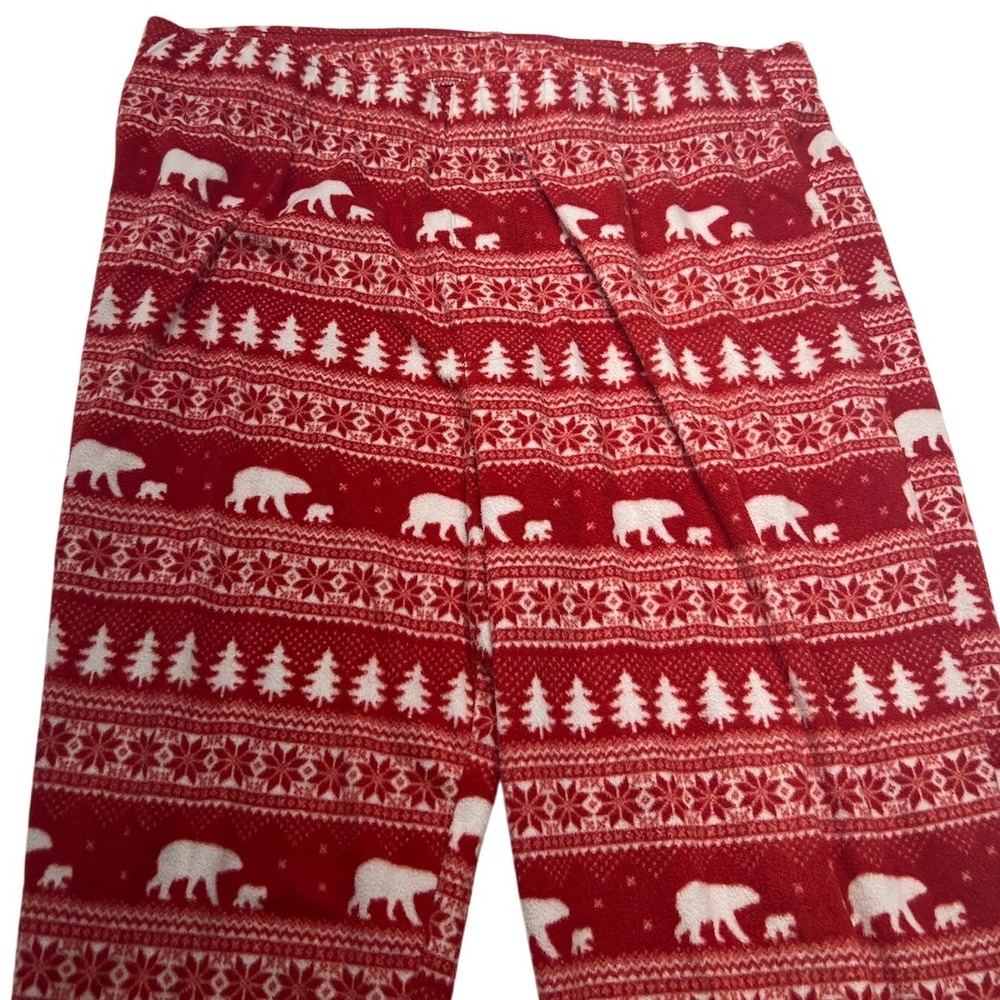 Mens Large Wondershop Sleepwear Pajama Pants Red White Polar Bear‎ xmas Holiday